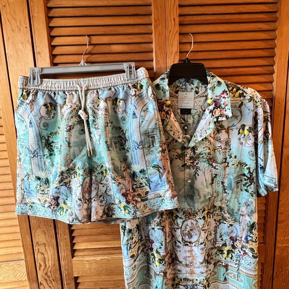 Camilla Floral and Gold Patterned Shirt